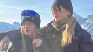 Alessia Marcuzzi e Mia sulla neve vestono coordinate