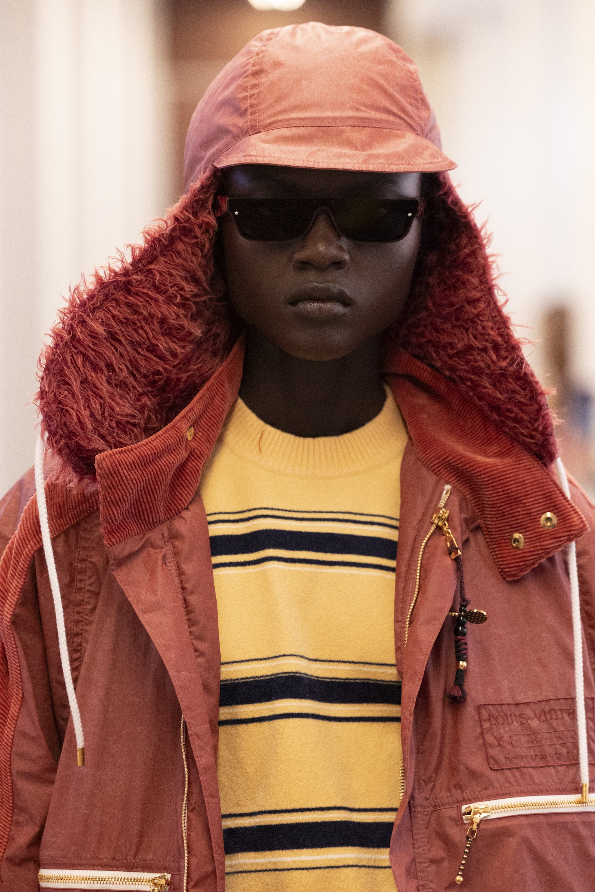 Cappello con interno furry Louis Vuitton