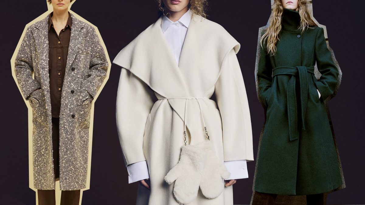 da sinistra cappotti di Blazé Milano, Max Mara e Mango