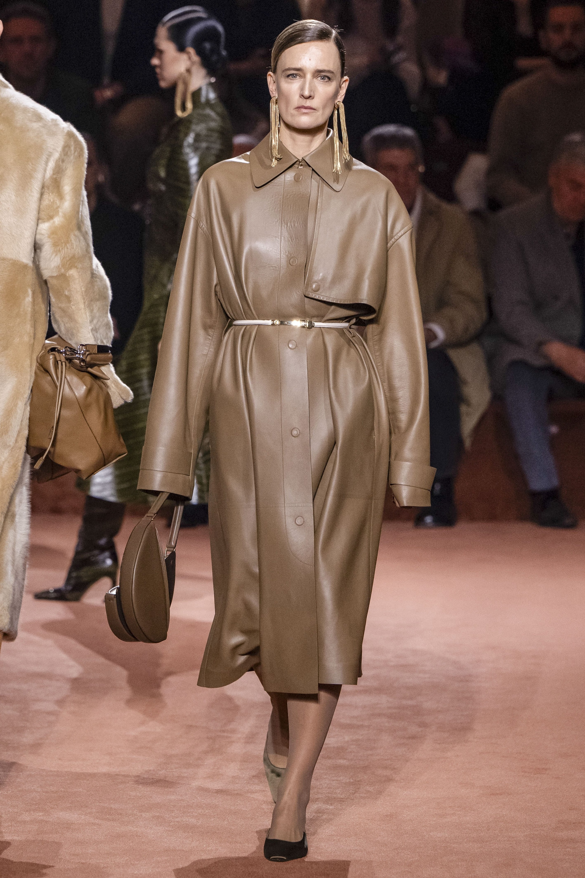 Cappotto in pelle Fendi