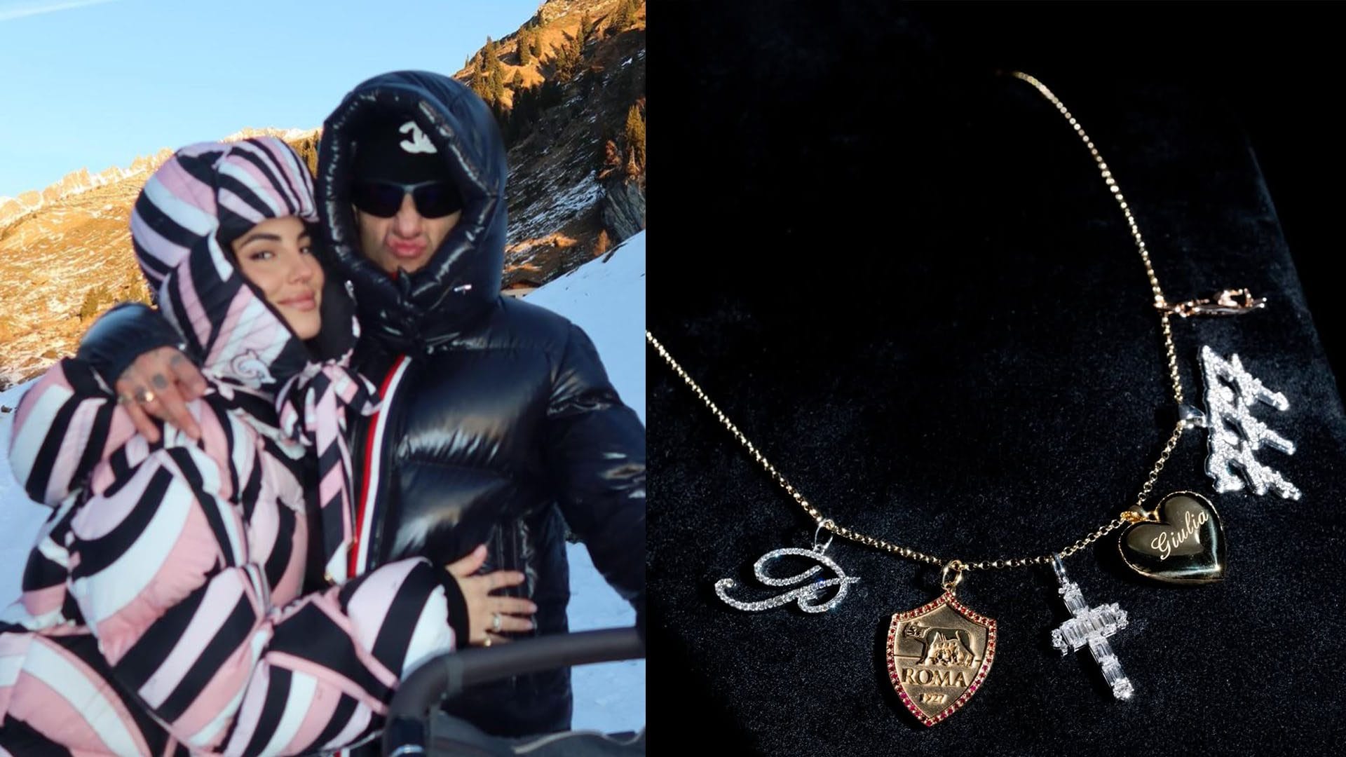 Giulia De Lellis regala a Tony Effe una collana di oro e diamanti: il significato dei ciondoli