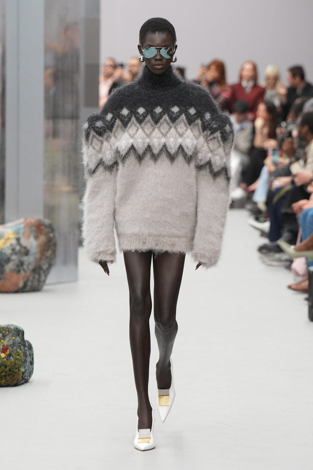 Maxi pull con motivo argyle Acne Studios