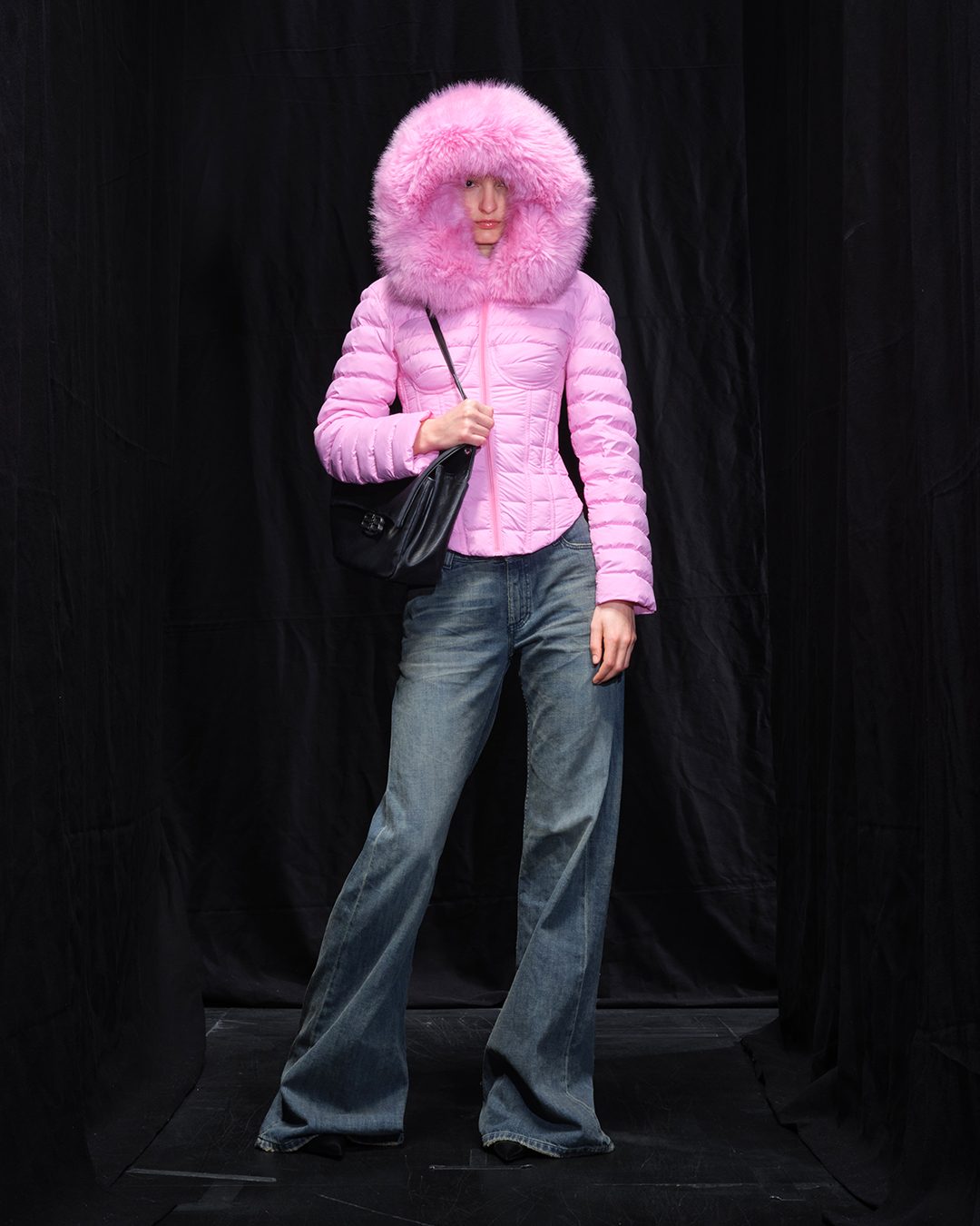 Piumino crop Balenciaga