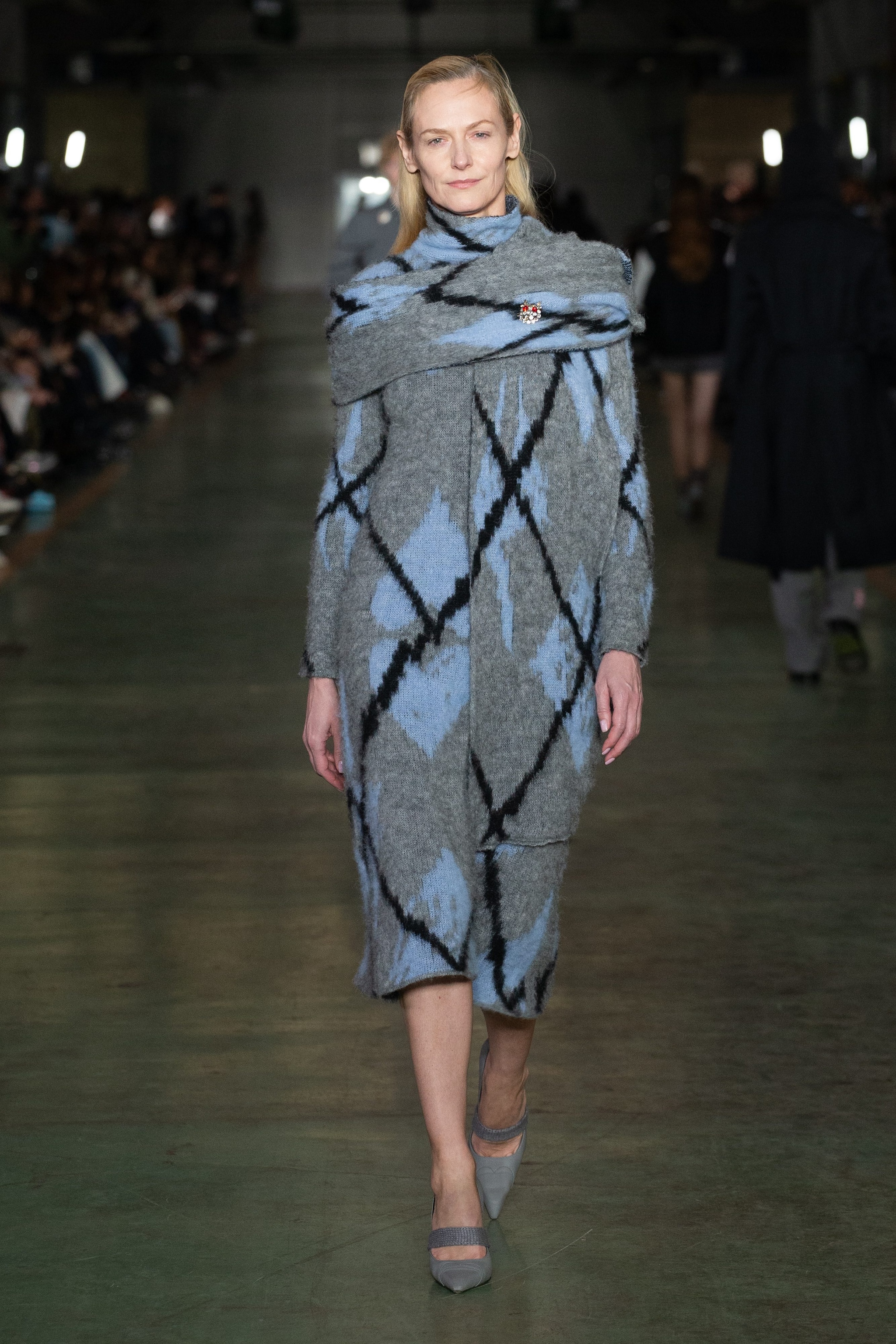 Abito in maglia con fantasia a rombi Marco Rambaldi