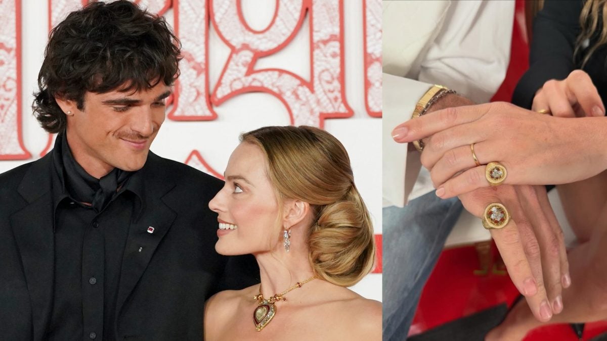 Gli anelli di Margot Robbie a Jacob Elordi