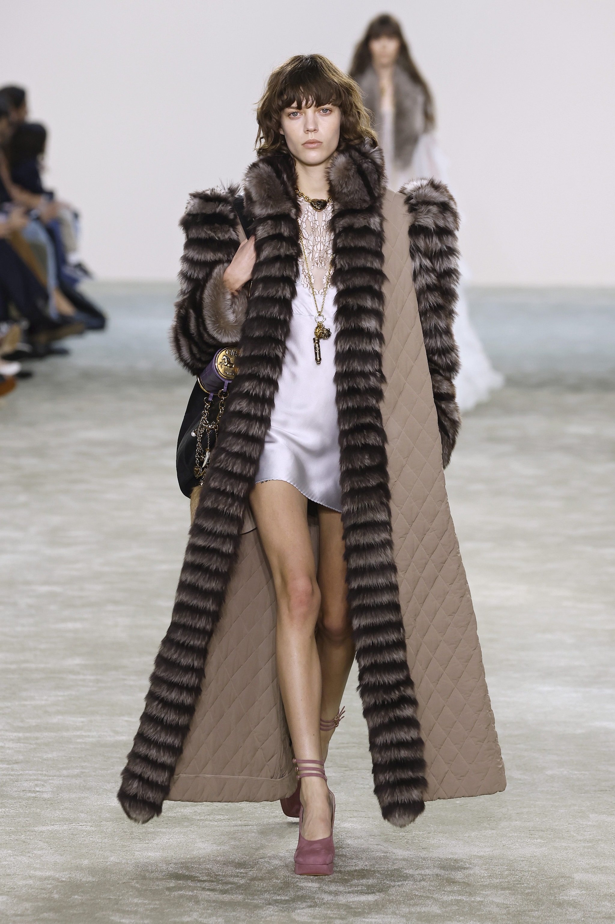 Long coat patchwork di Chloé