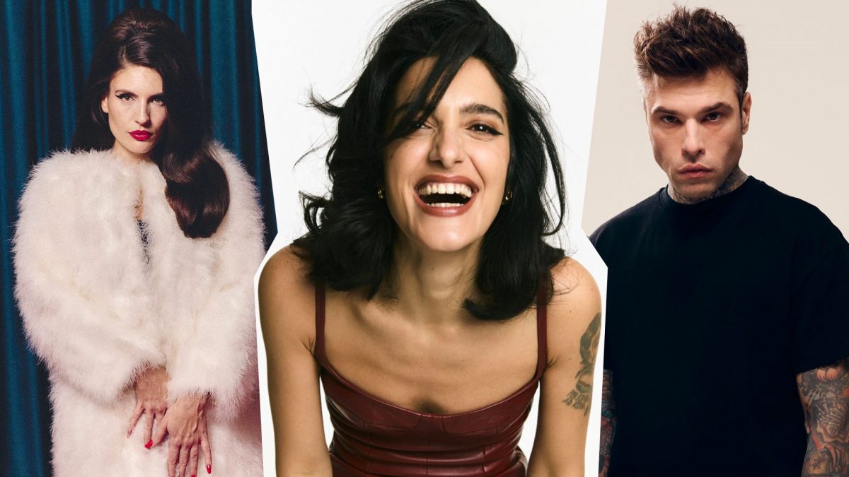 Da sinistra Ditonellapiaga, Levante e Fedez