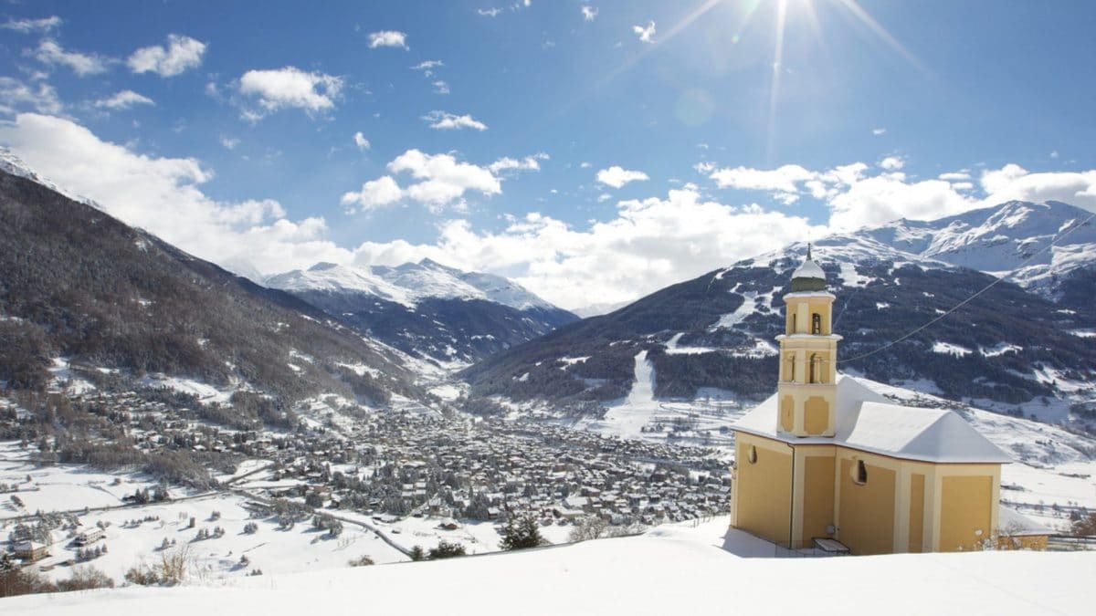 Bormio vista dall’alto, Lombardia