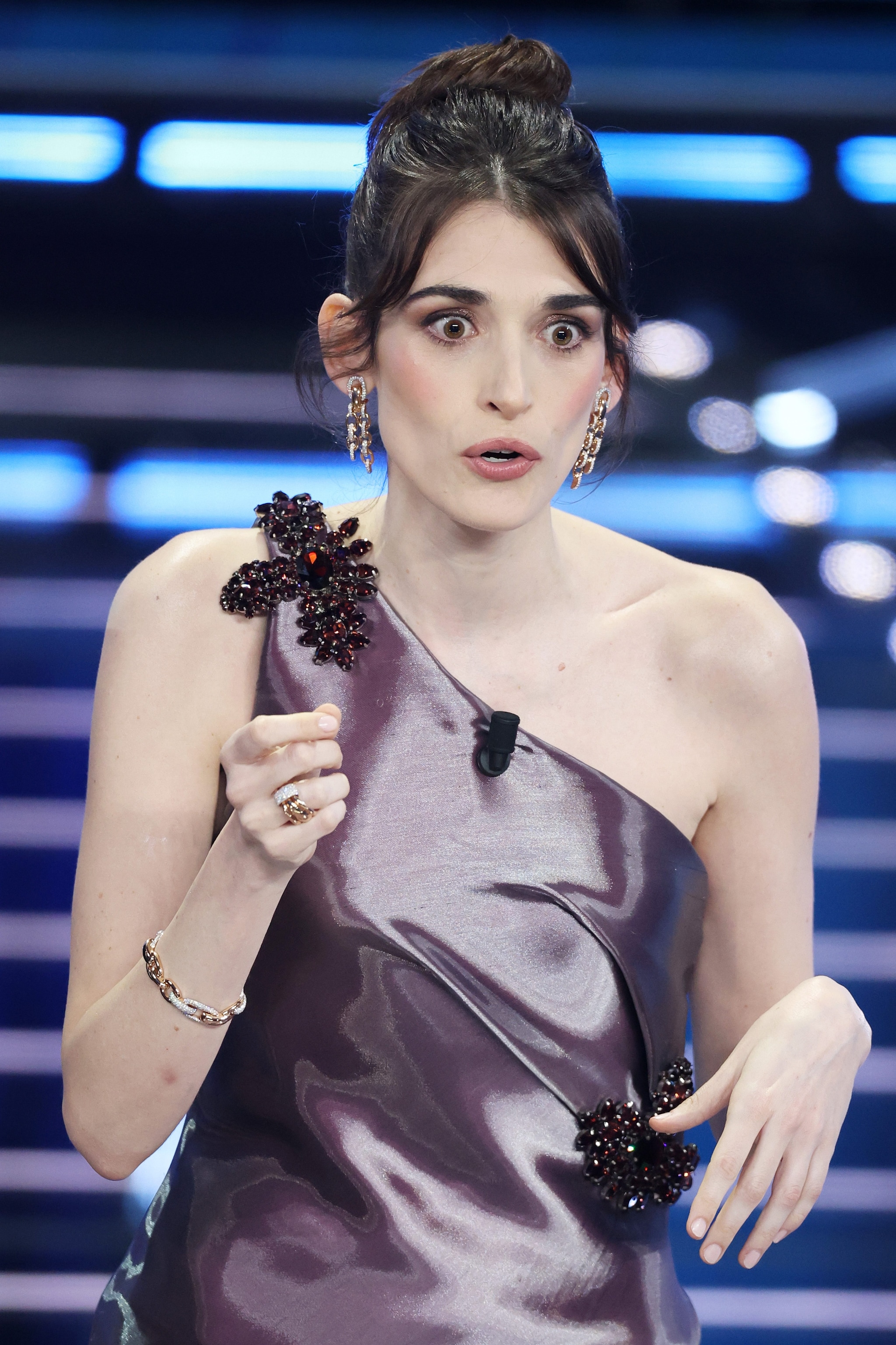 Pilar Fogliati con orecchini Pomellato