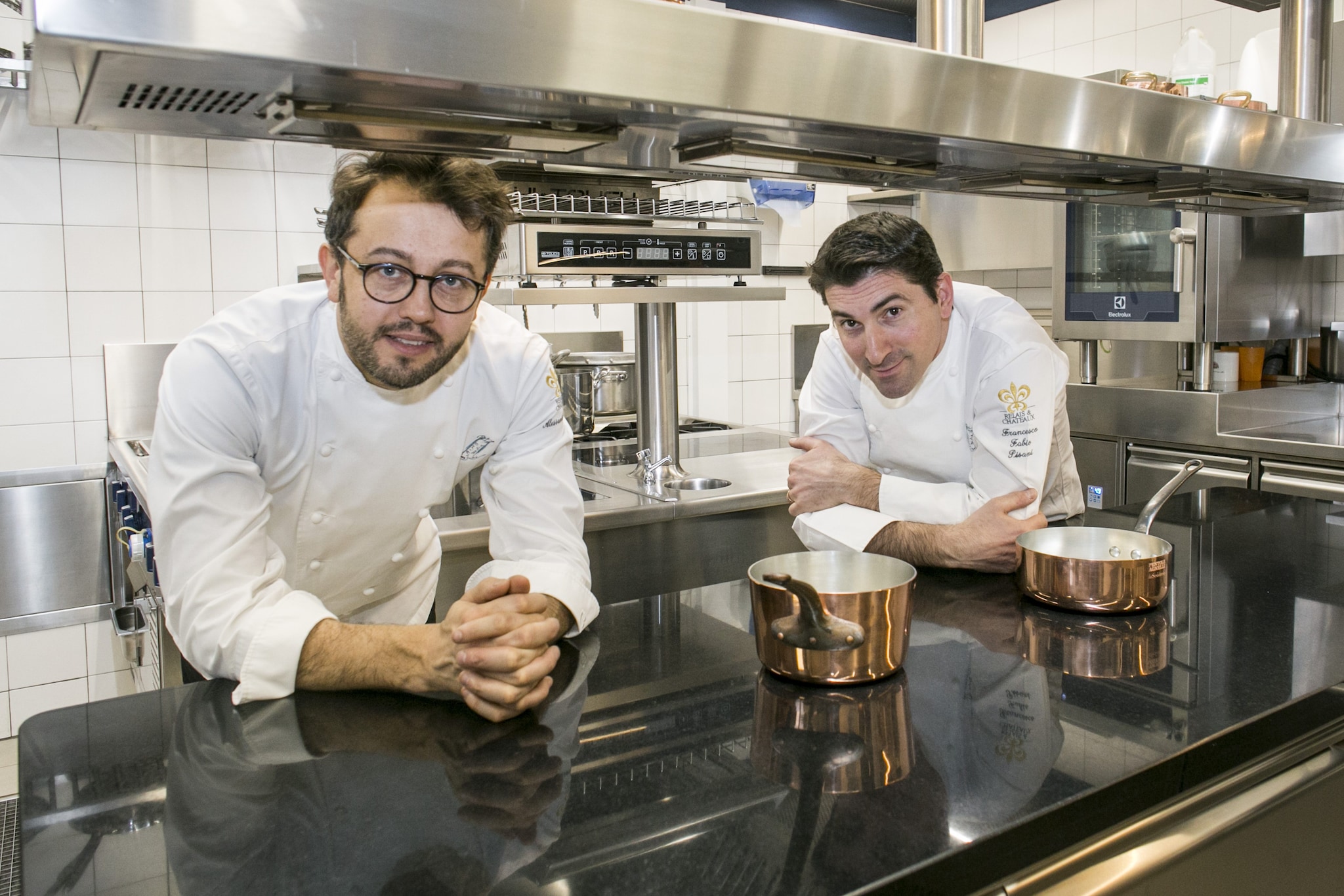 Gli chef Alessandro Negrini e Fabio Pisani de Il Luogo di Aimo e Nadia