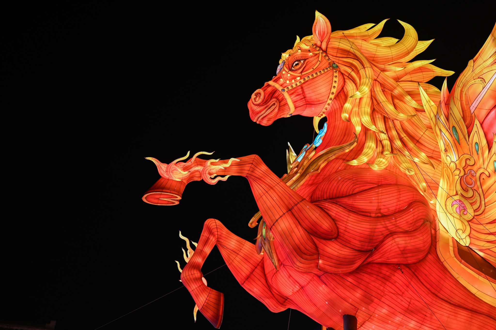 Nanjing, Jiangsu, festeggiamenti in preparazione del capodanno del cavallo