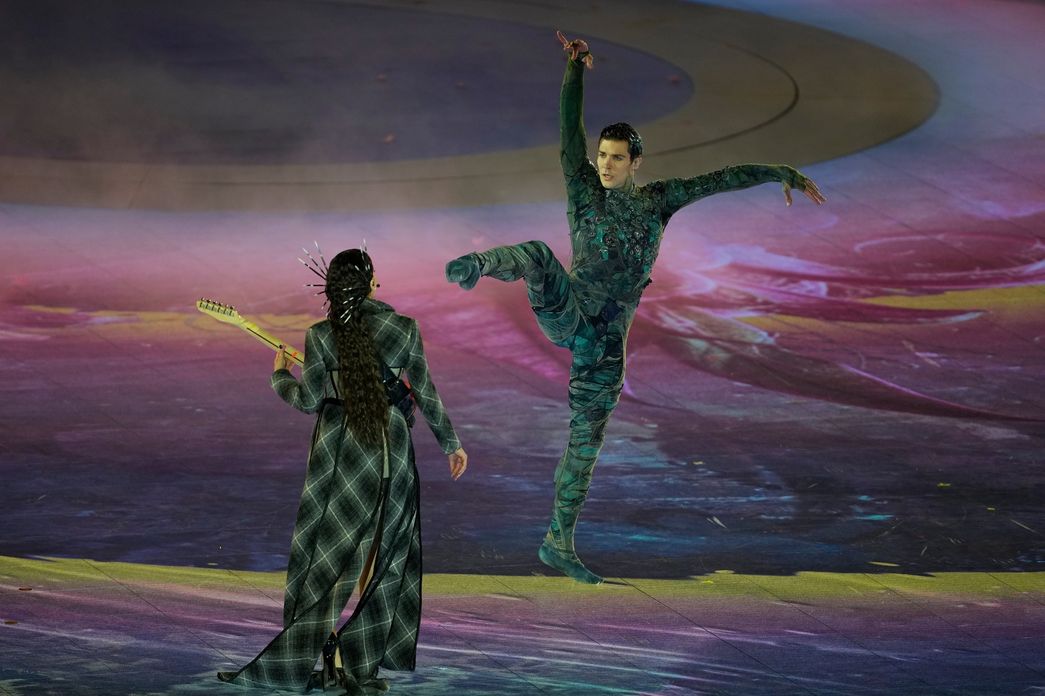 Roberto Bolle durante la performance