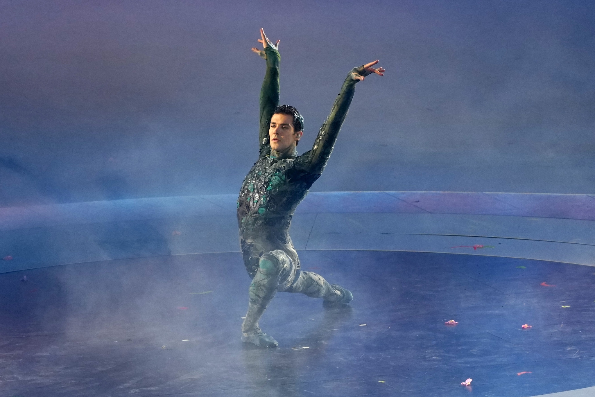 Roberto Bolle durante l’esibizione