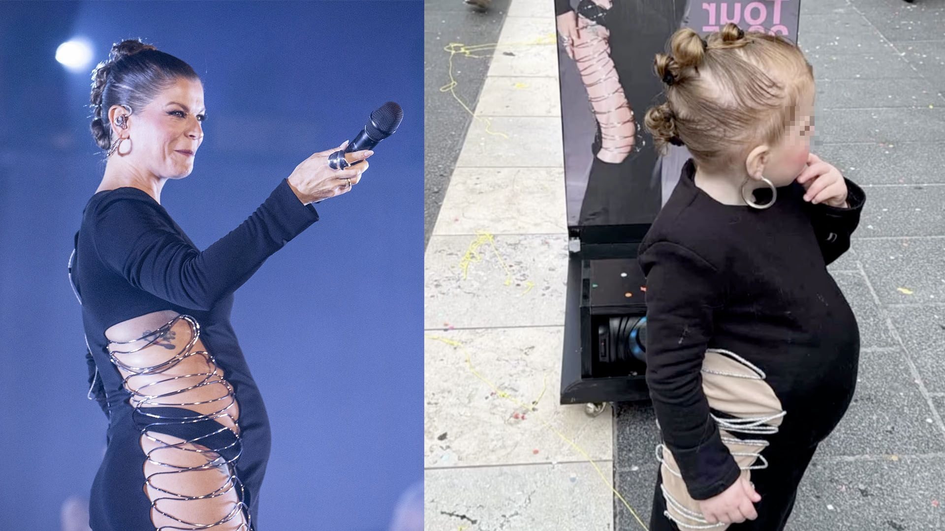 Il look di Alessandra Amoroso diventa un costume di Carnevale: l'omaggio alla cantante