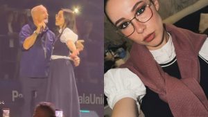 Aurora Ramazzotti canta con papà Eros: per il debutto del tour sceglie il "granny style"