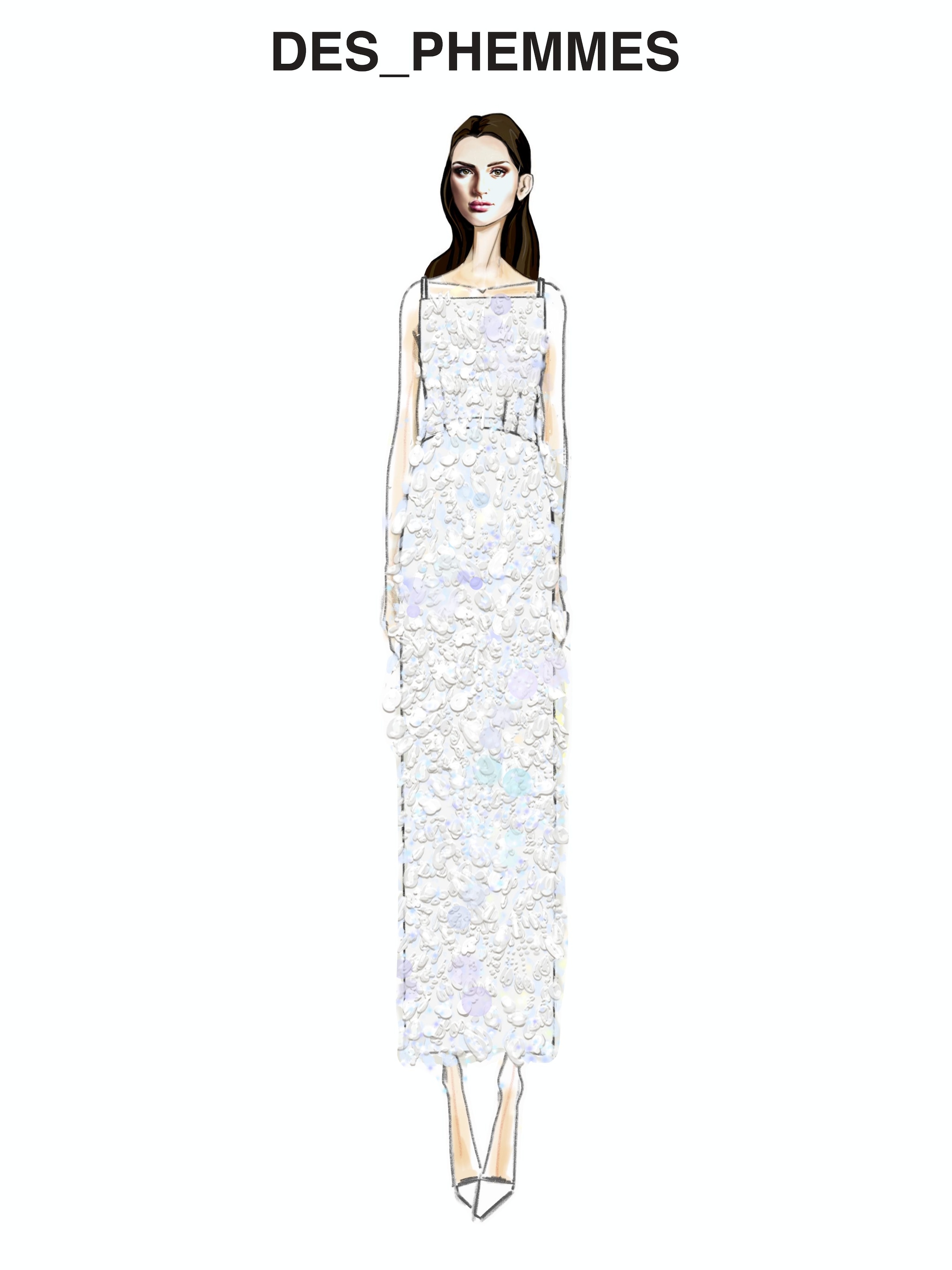 Il bozzetto del vestito