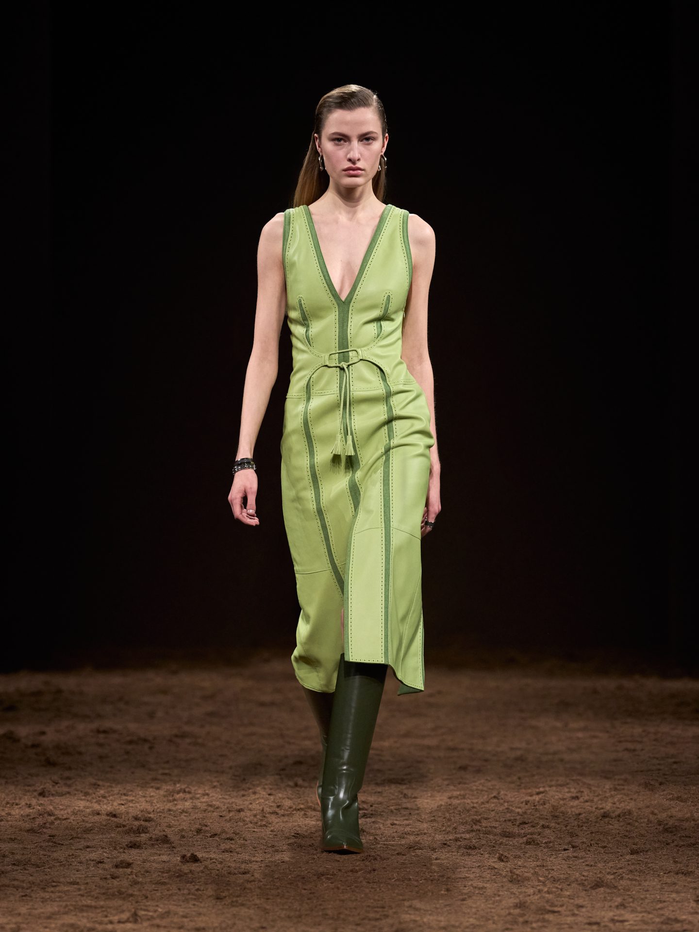 Abito in pelle verde menta Hermes