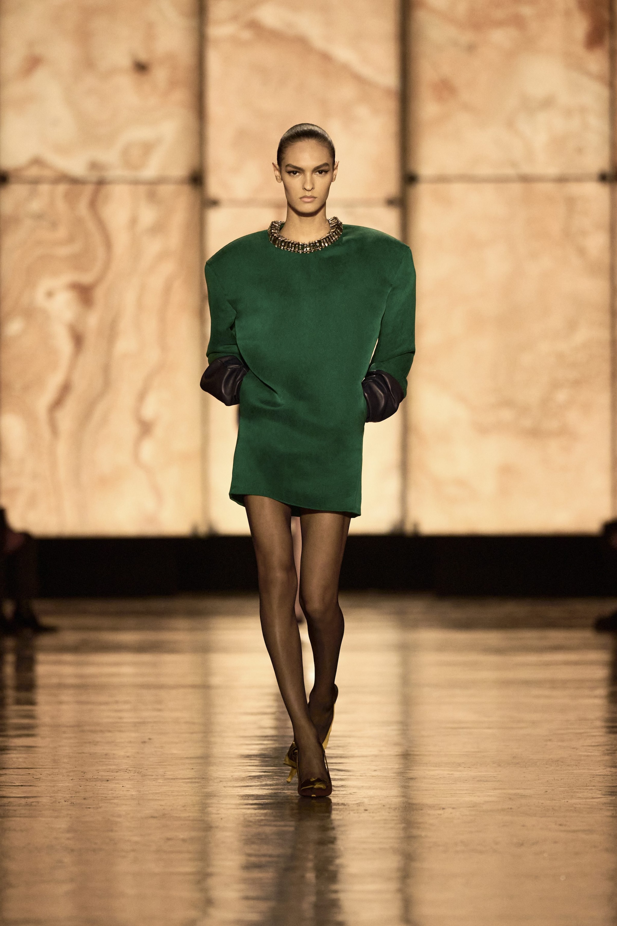 Abito verde smeraldo Saint Laurent