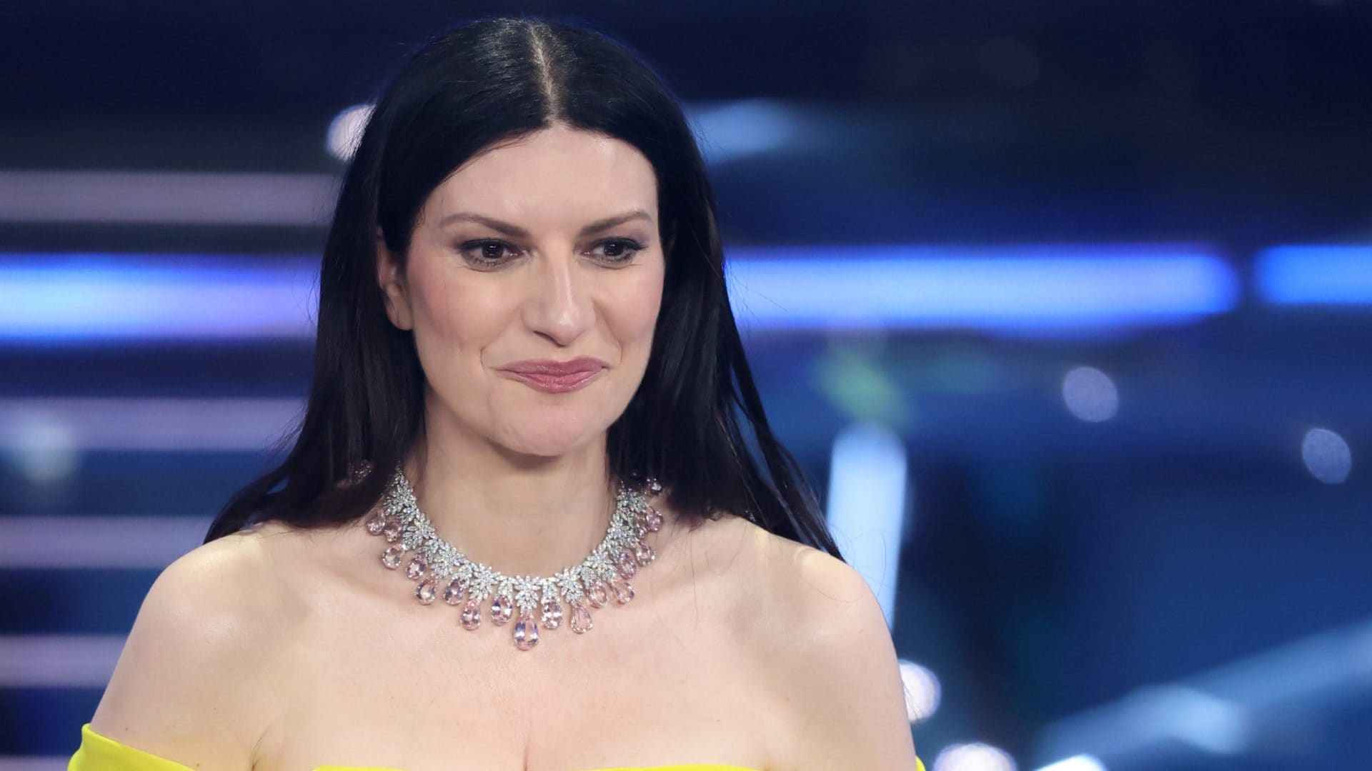 Laura Pausini col collier Pasquale Bruni