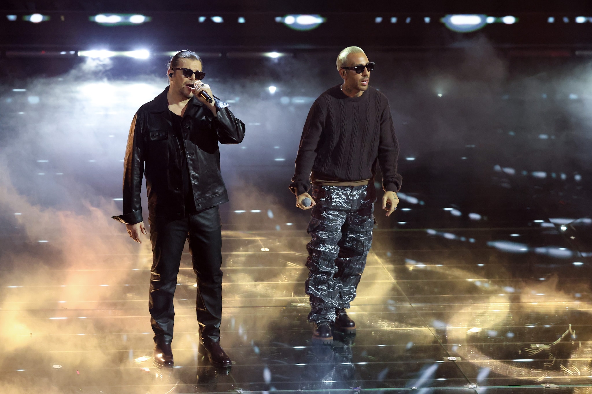 Luchè in Louis Vuitton con Gianluca Grignani in Pence 1979