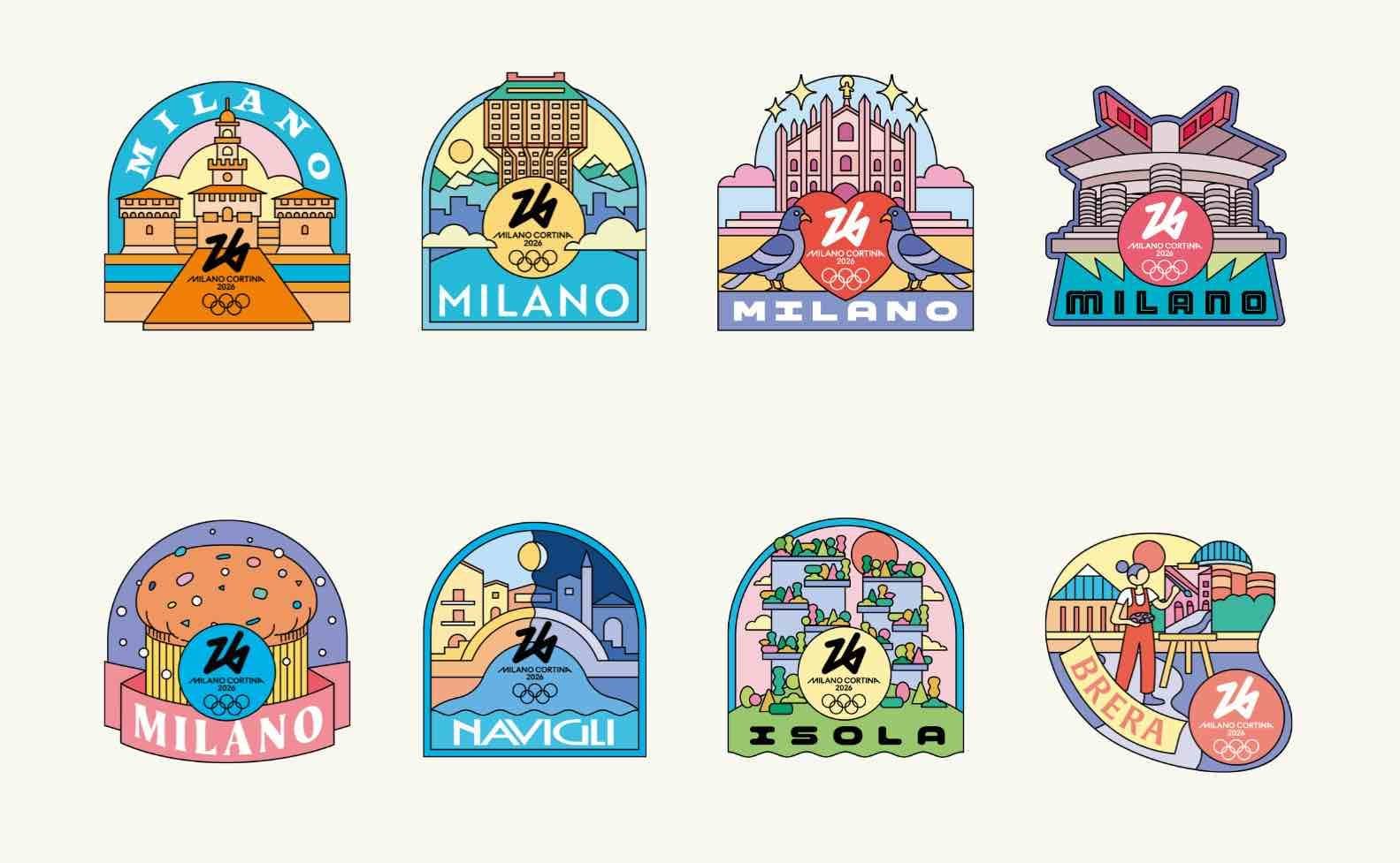 Le spille di Milano Cortina