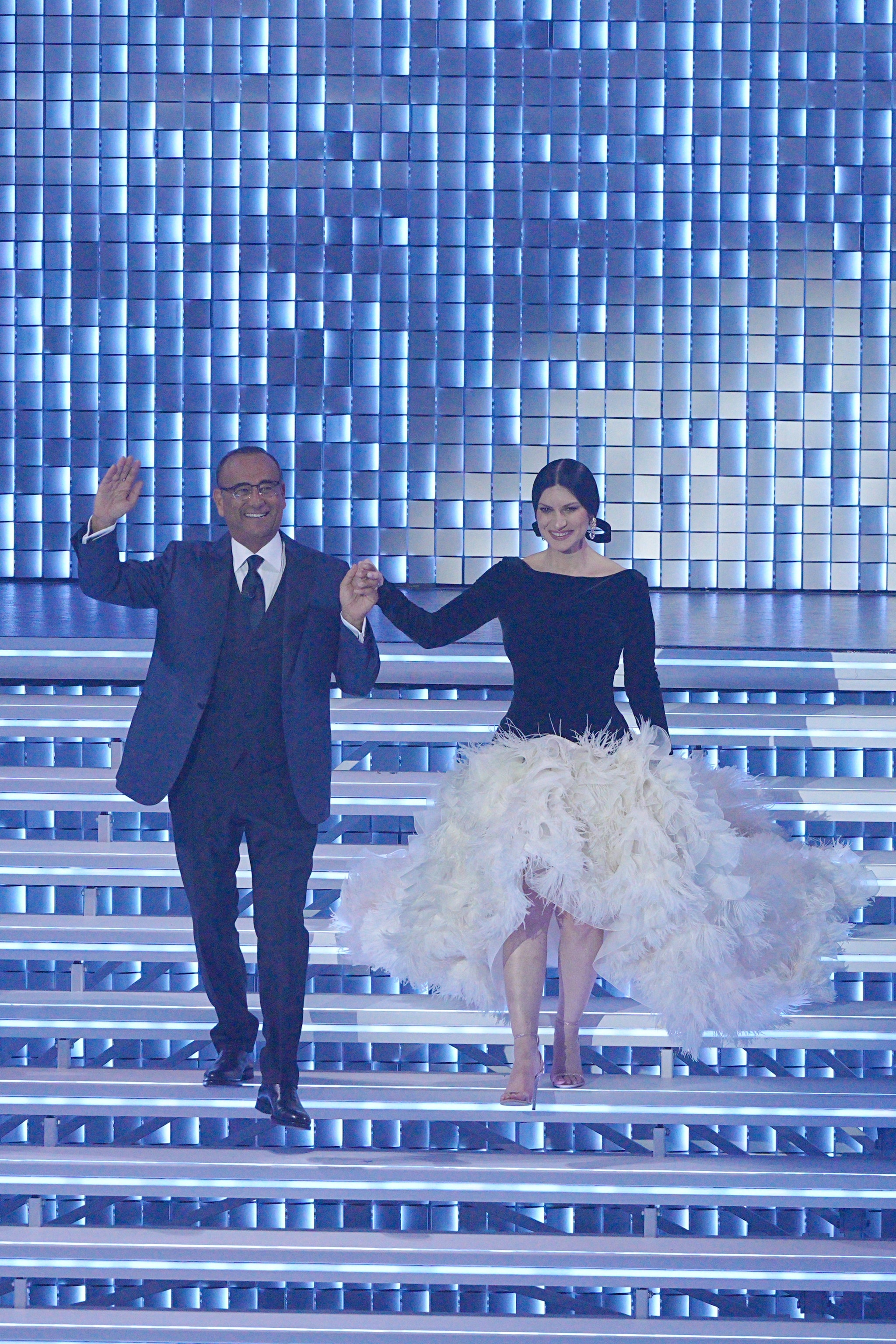 Carlo Conti e Laura Pausini