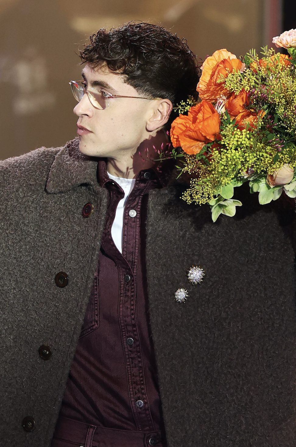 Tredici Pietro con spille Tiffany&Co. sul carpet inaugurale