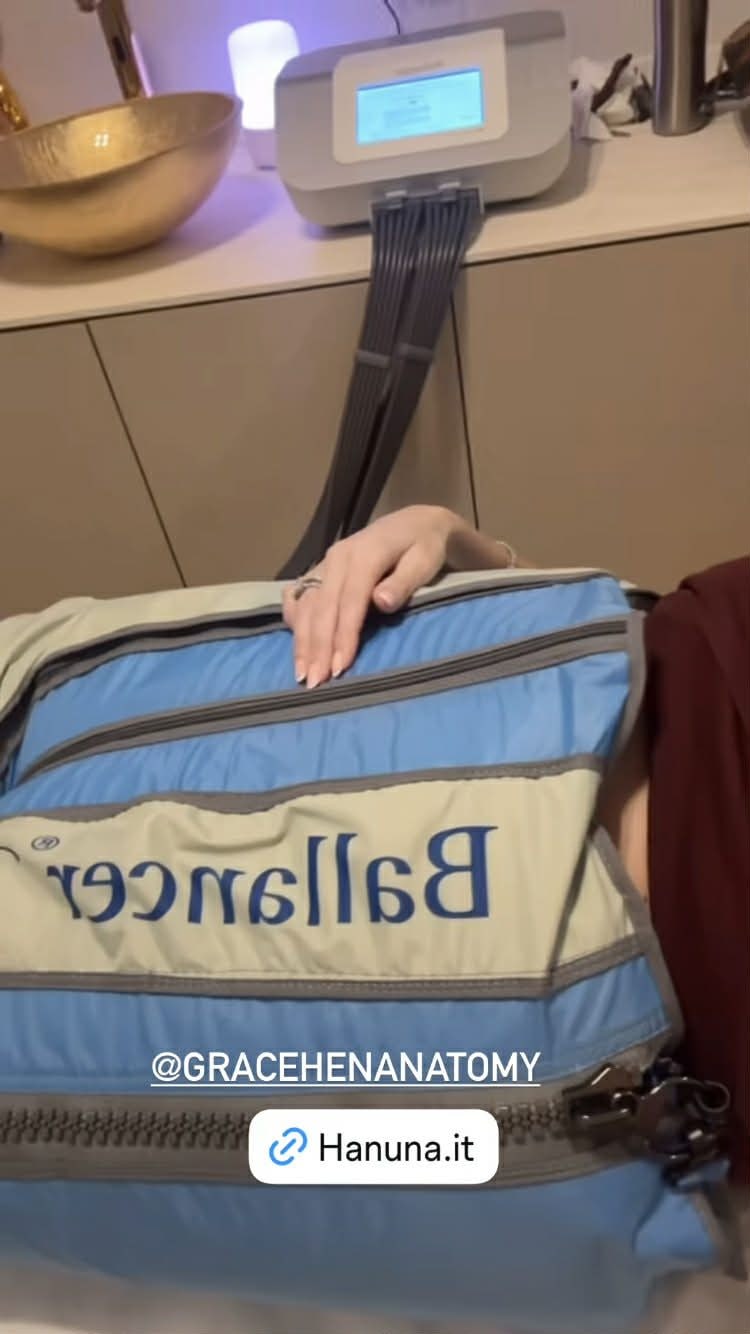 Belén nel sacco della pressoterapia