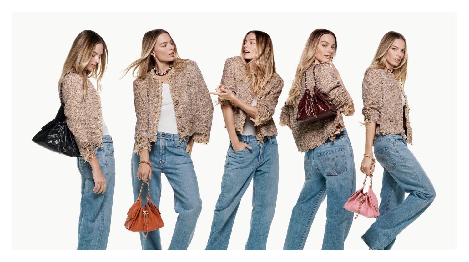 Uno scatto della nuova campagna Chanel con Margot Robbie "clonata"