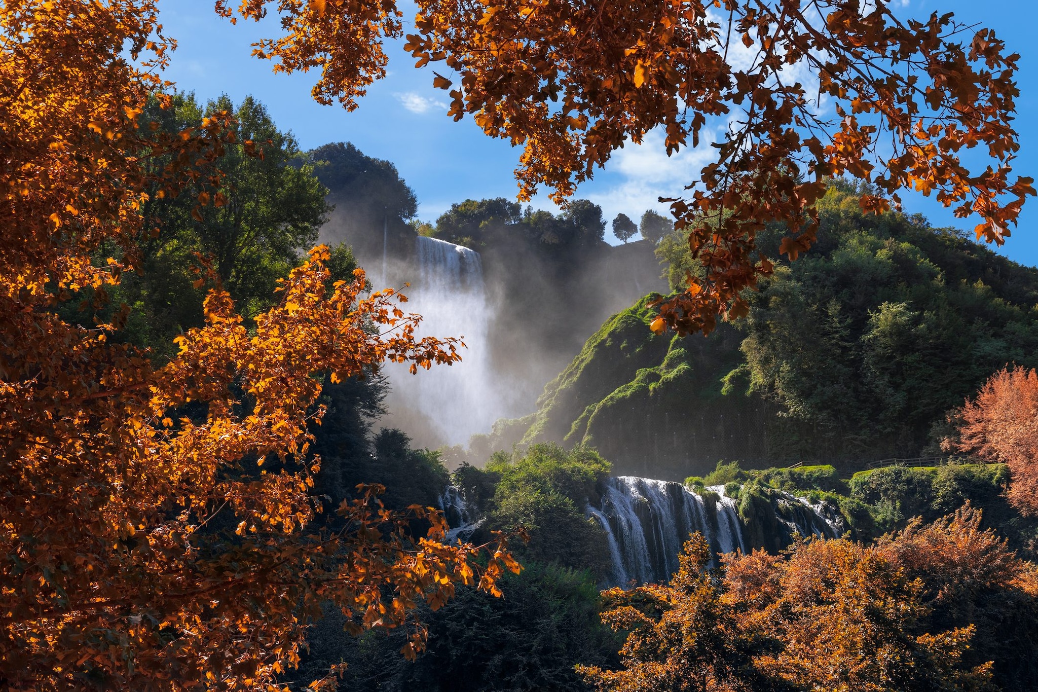 La cascata delle Marmore in autunno, Terni, Umbria