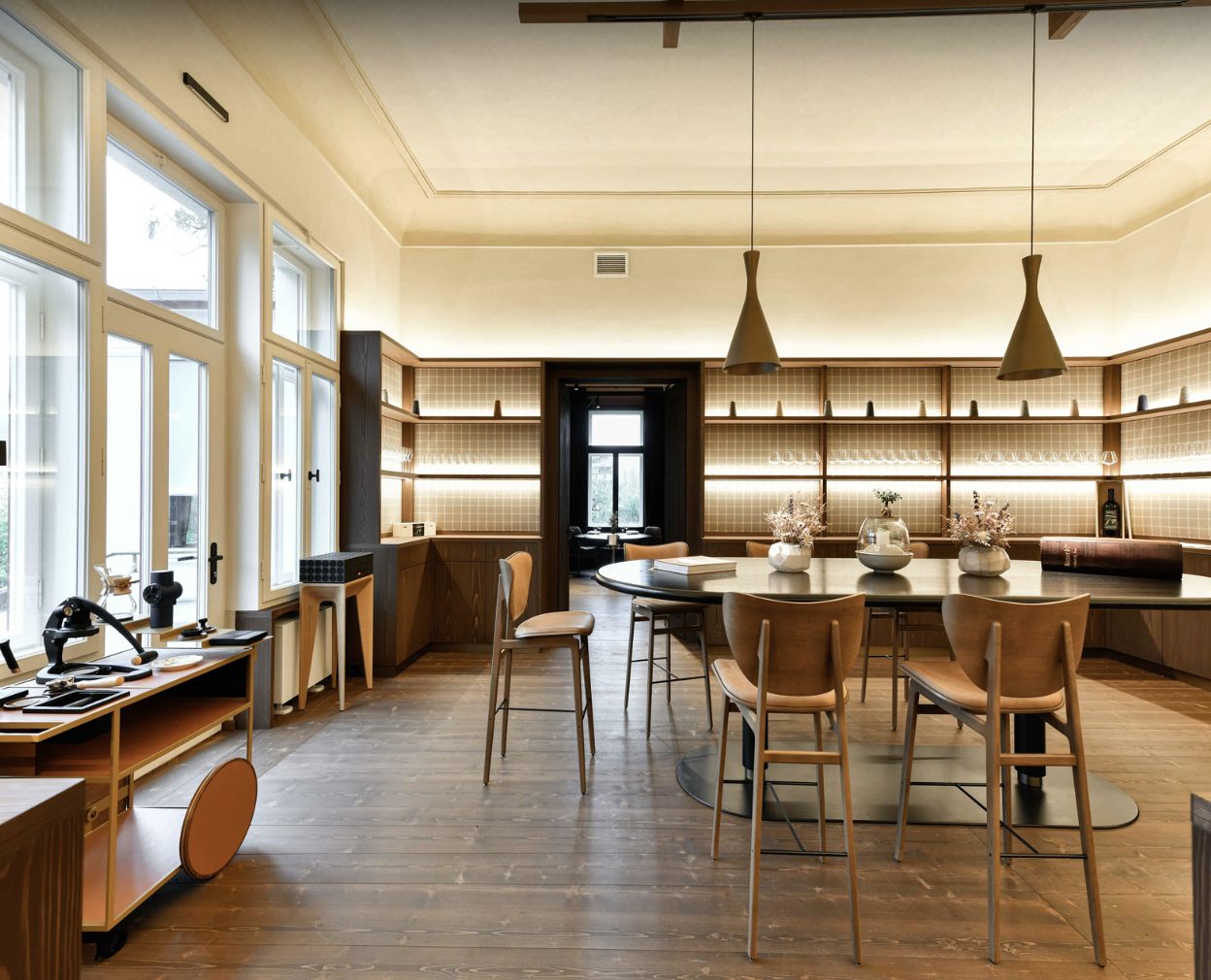 La libreria, una sala dell’Atelier Moessmer