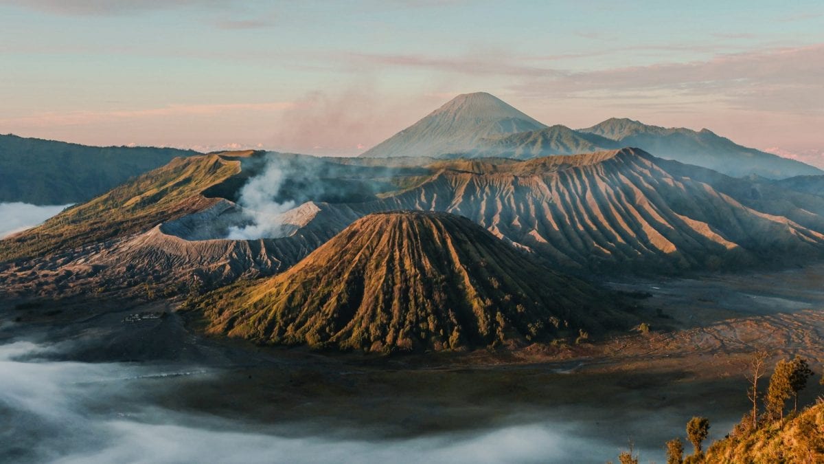 Monte Bromo nell’Est di Giava, Indonesia