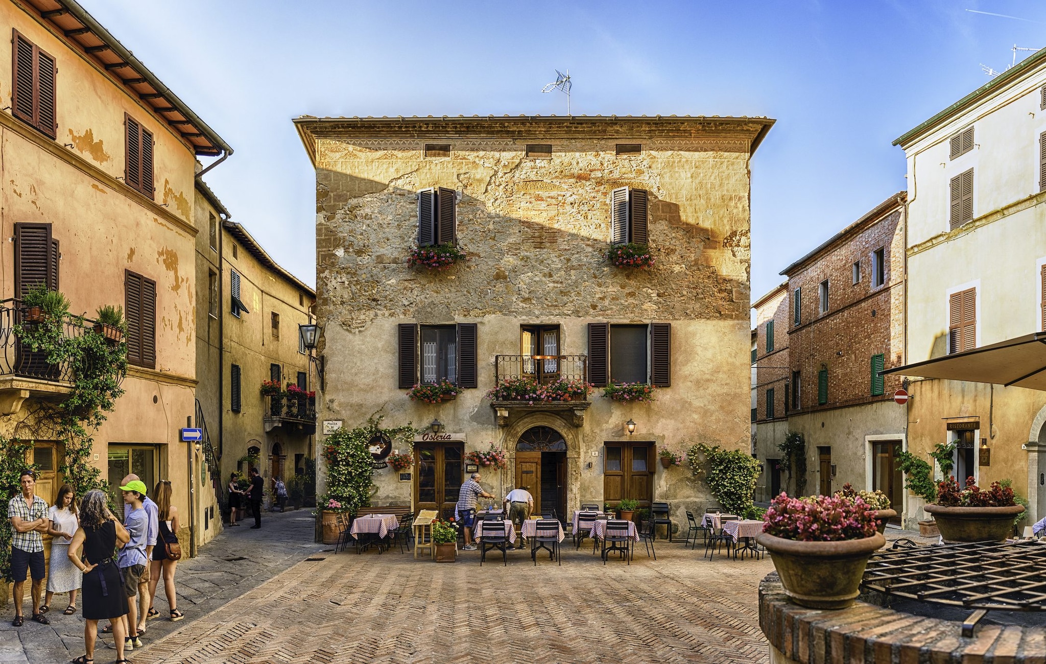 Piazza di Spagna a Pienza, Toscana