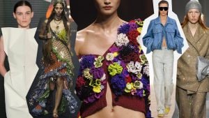 Tendenze primavera 2026, è la fine del minimalismo: sono di moda fiori 3D, cristalli e jeans preziosi
