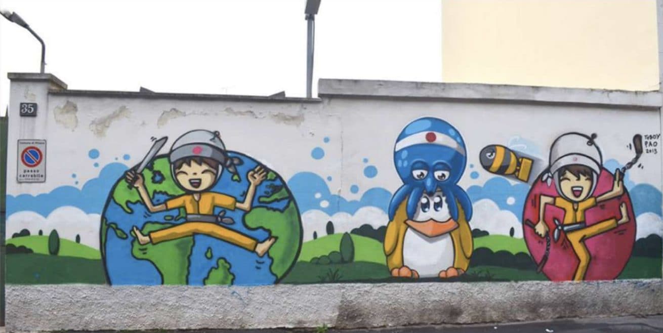 Una delle mura di NOLO preso in carico dal progetto di rigenerazione urbano