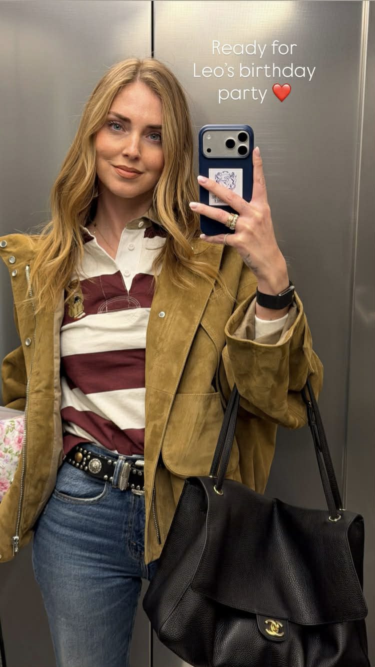 Il look casual di Chiara Ferragni