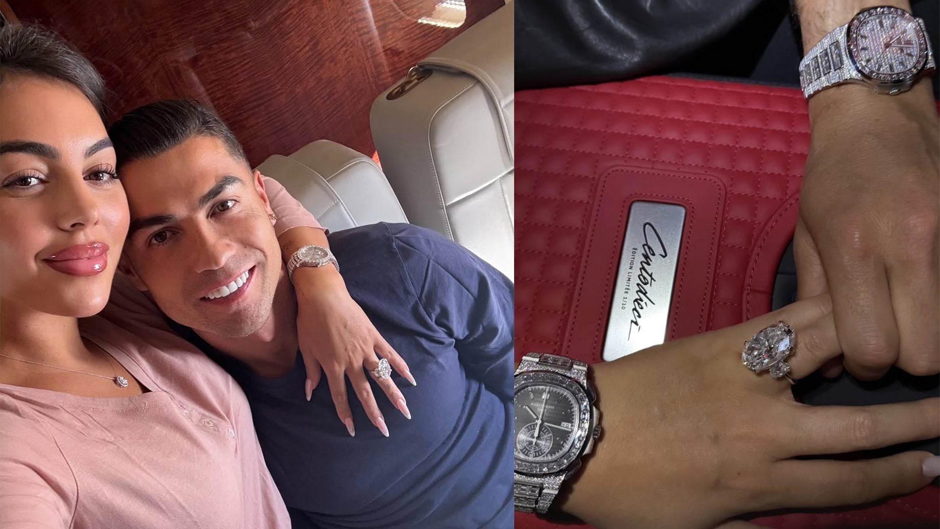 Georgina Rodriguez e Cristiano Ronaldo, ai polsi orologi in oro e diamanti da oltre un milione