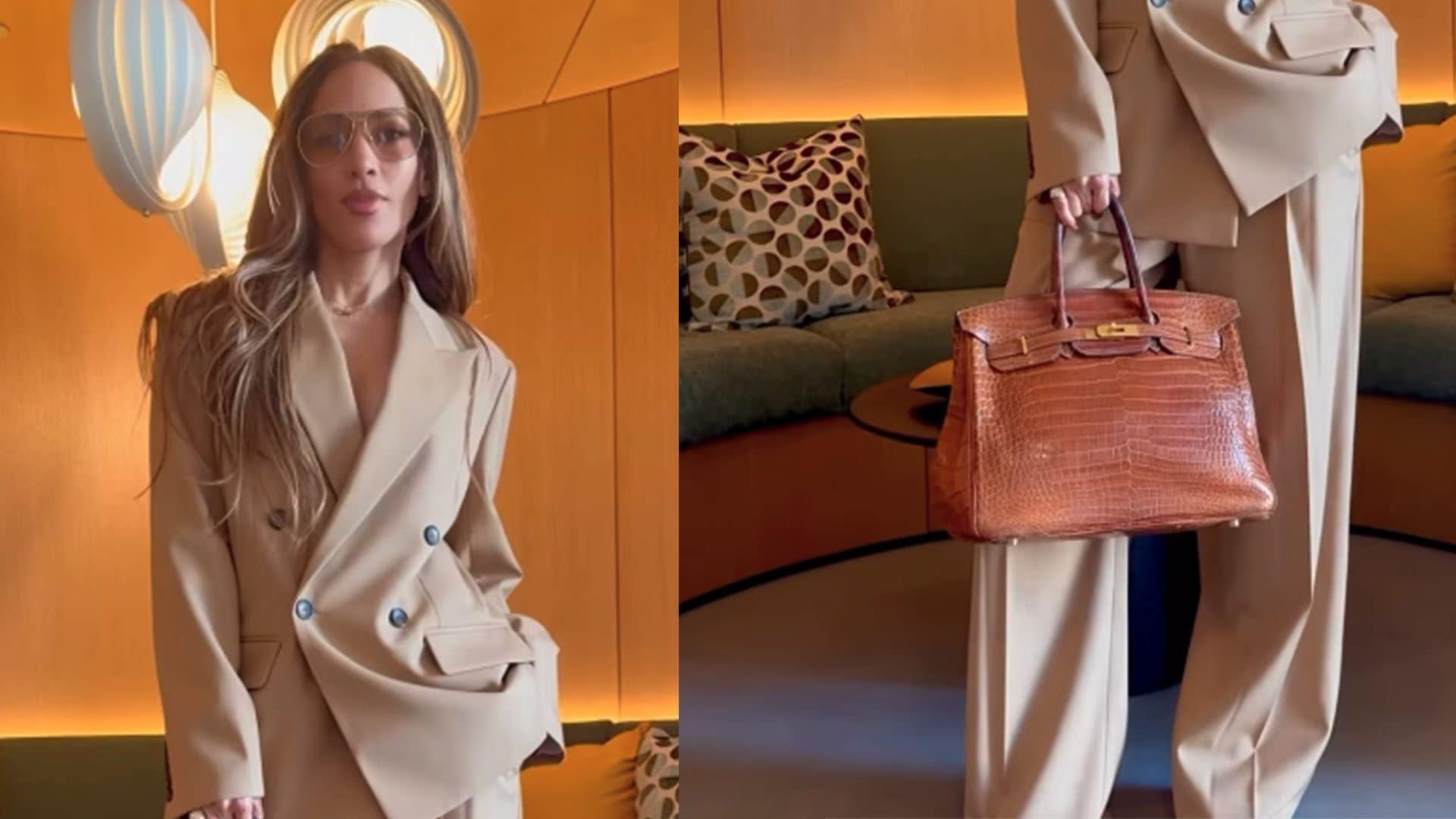 Jennifer Lopez è la perfetta business woman in tailleur (e con la borsa da 55 mila euro)