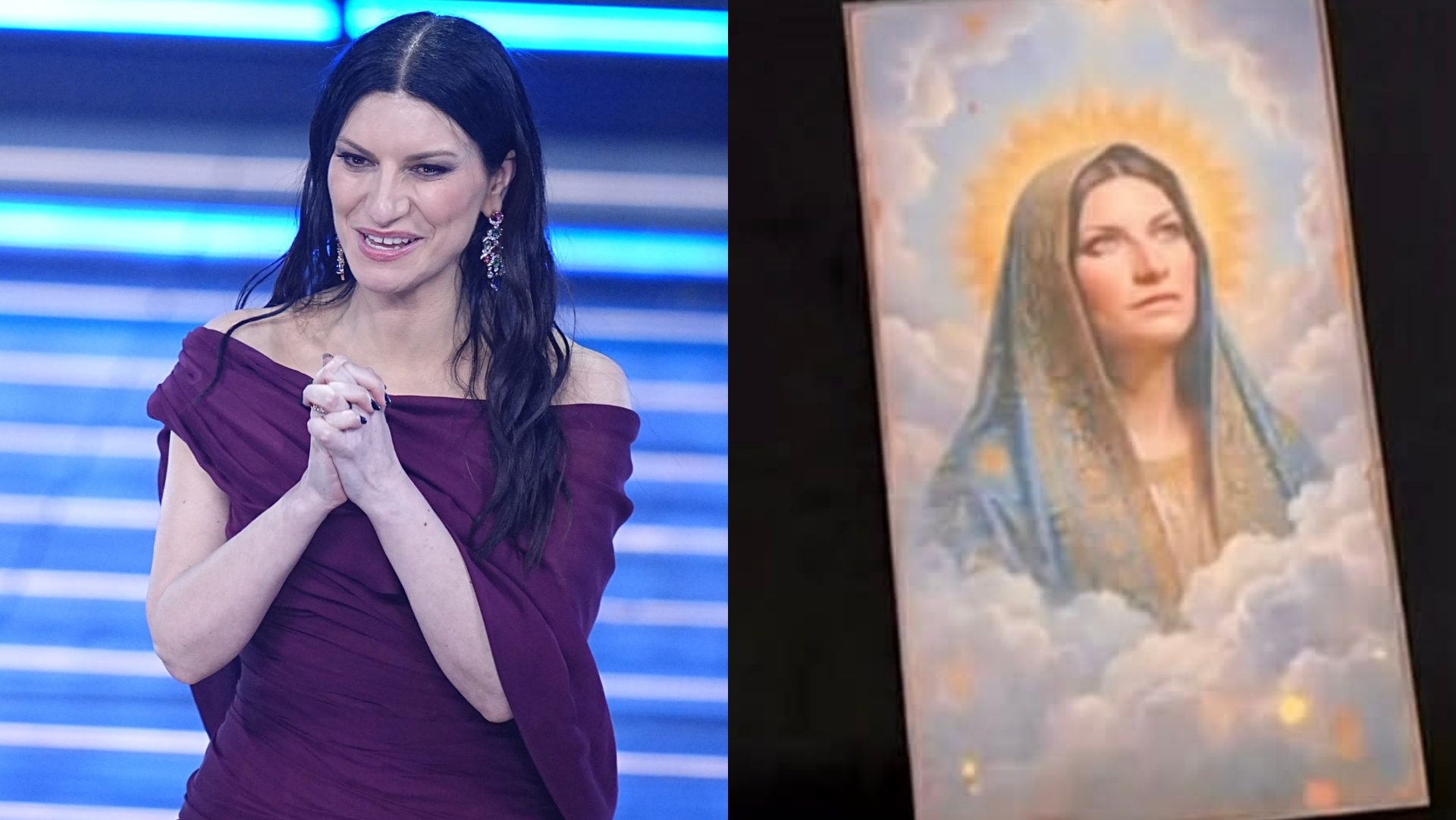 Laura Pausini dopo Sanremo diventa Santa Pau: la t-shirt ironica col santino della cantante