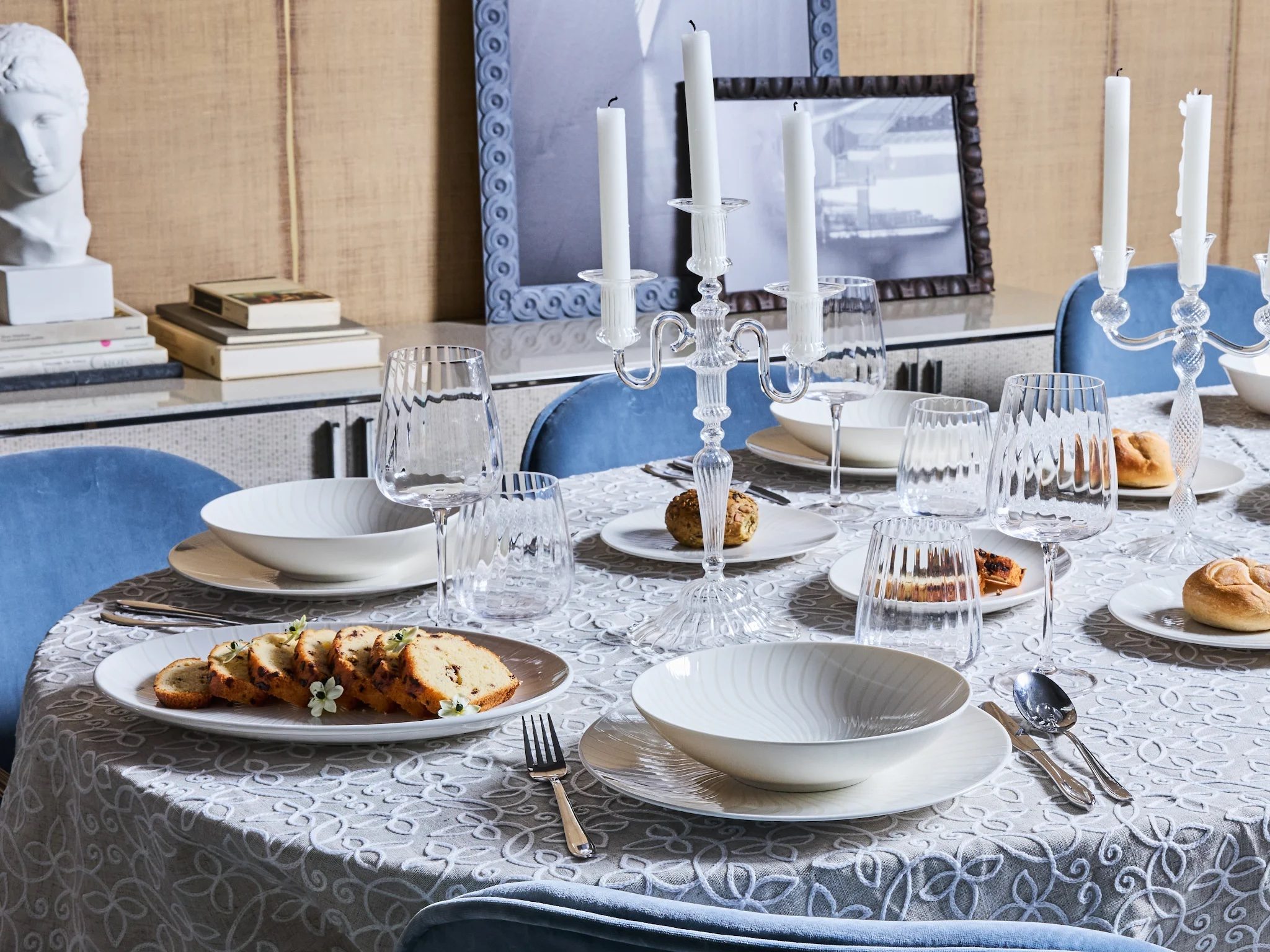 Mise en place blu cielo