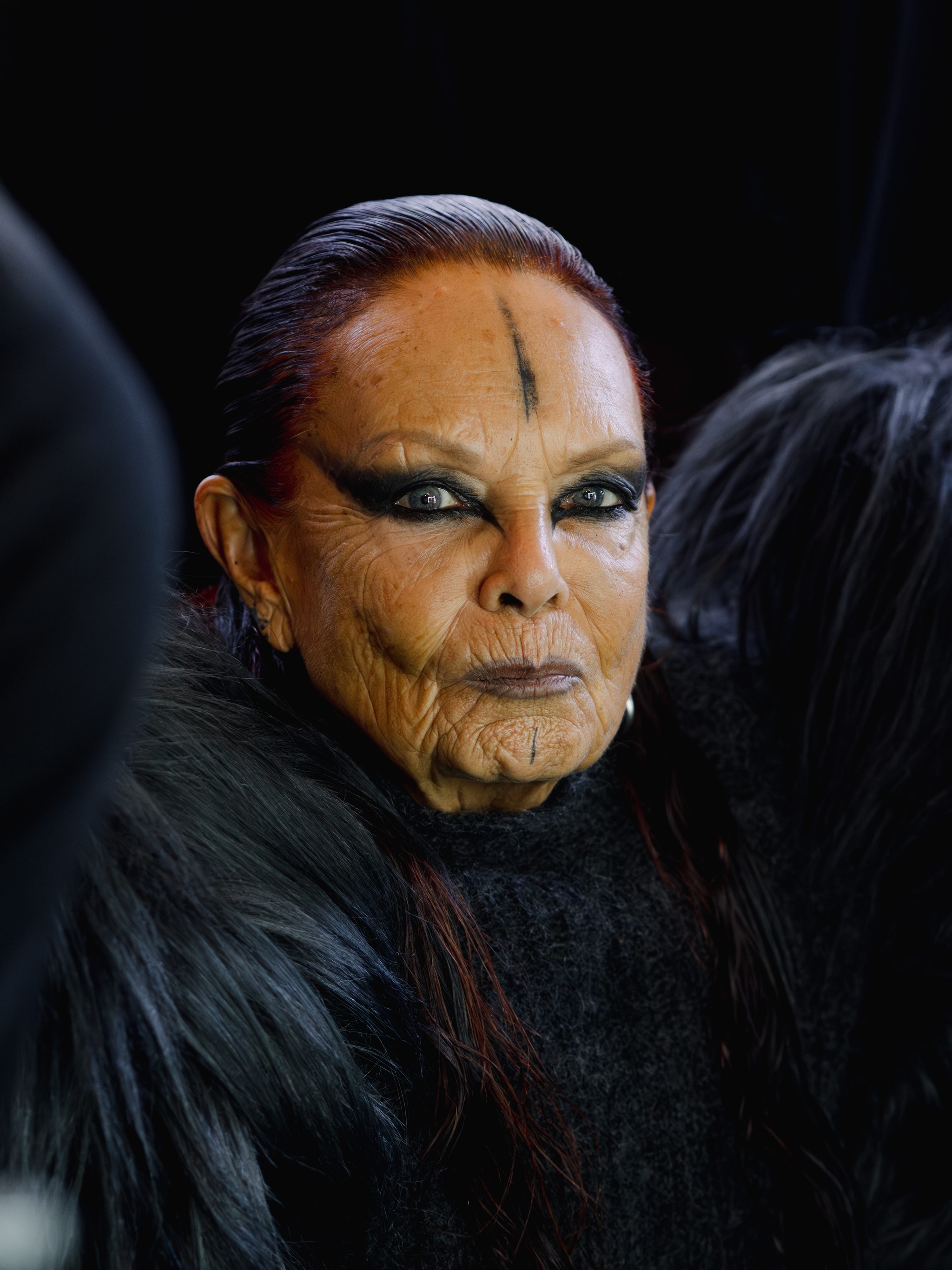 Michèle Lamy alla sfilata di Matières Fécales