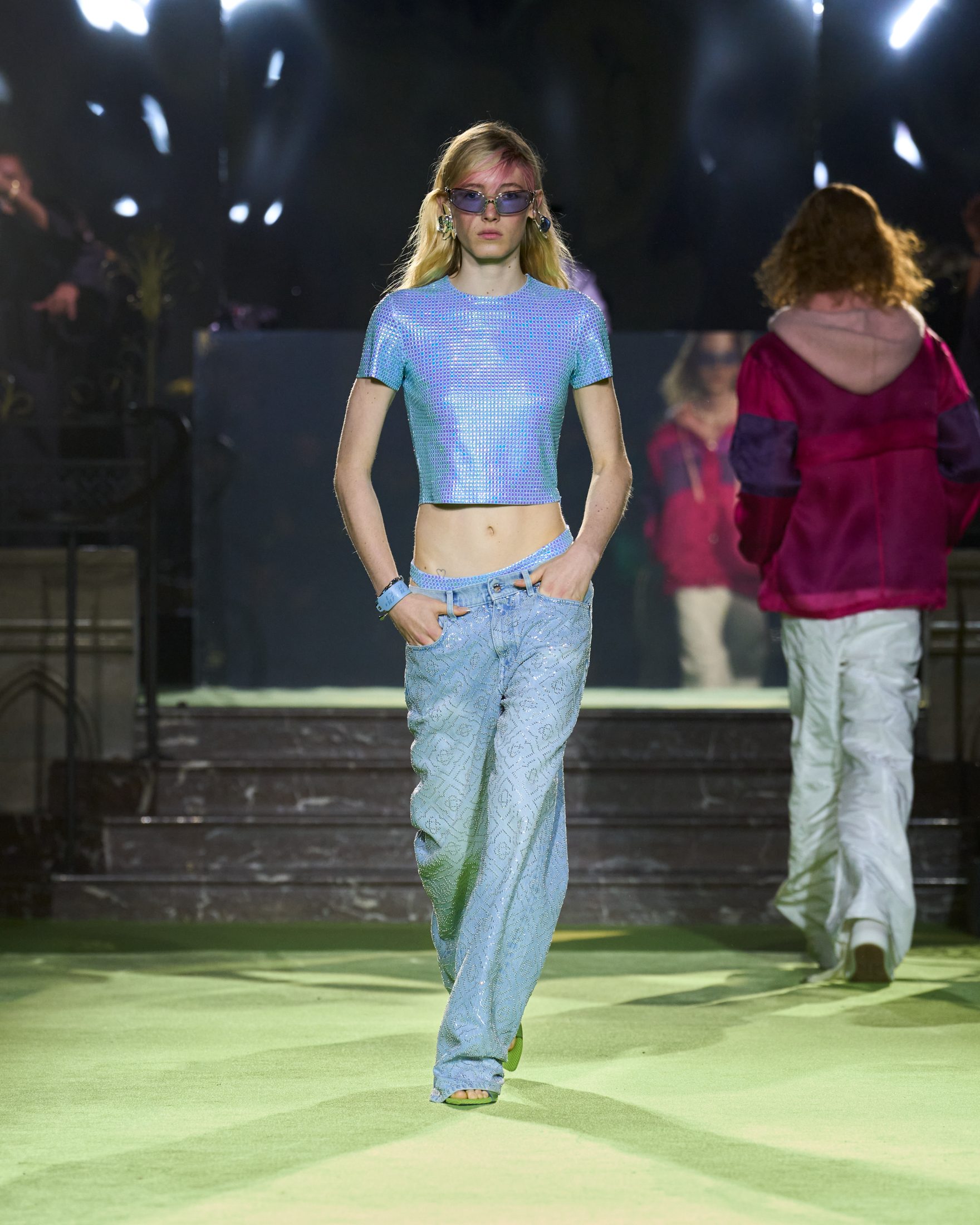 Jeans con micro paillettes Casablanca