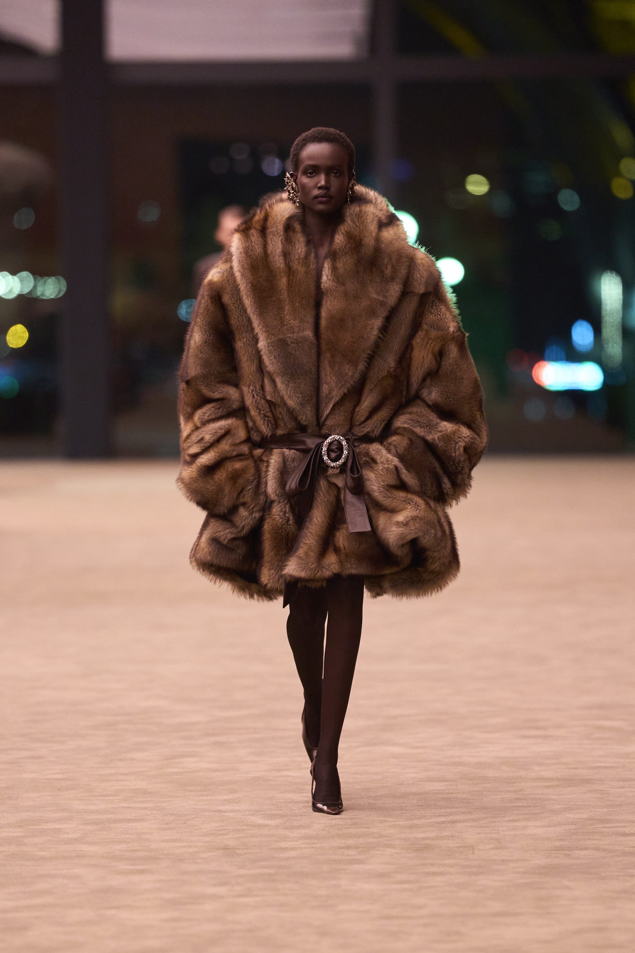 Maxi pelliccia Saint Laurent