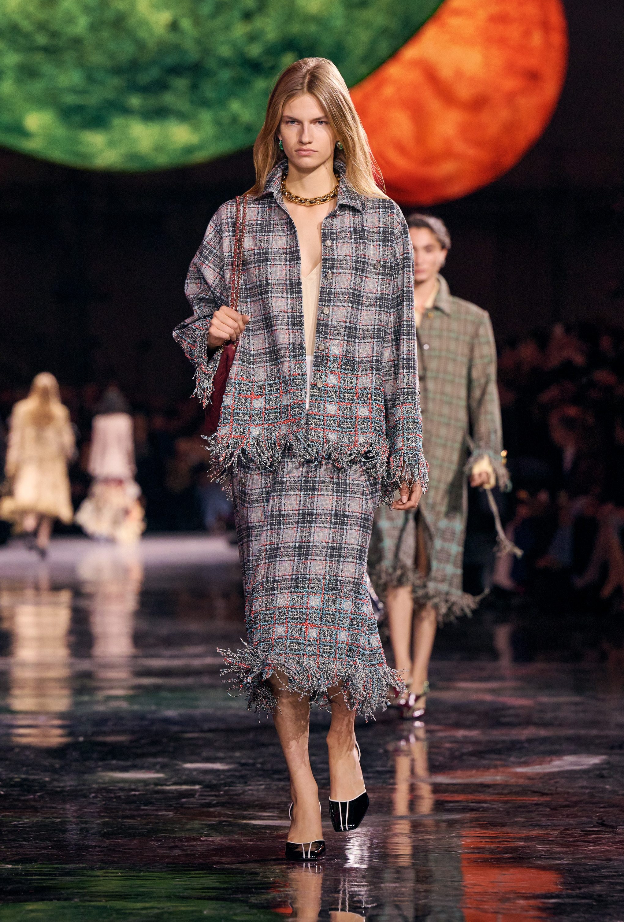 Completo a quadri Chanel della collezione Primavera/Estate 2026 firmata da Matthieu Blazy