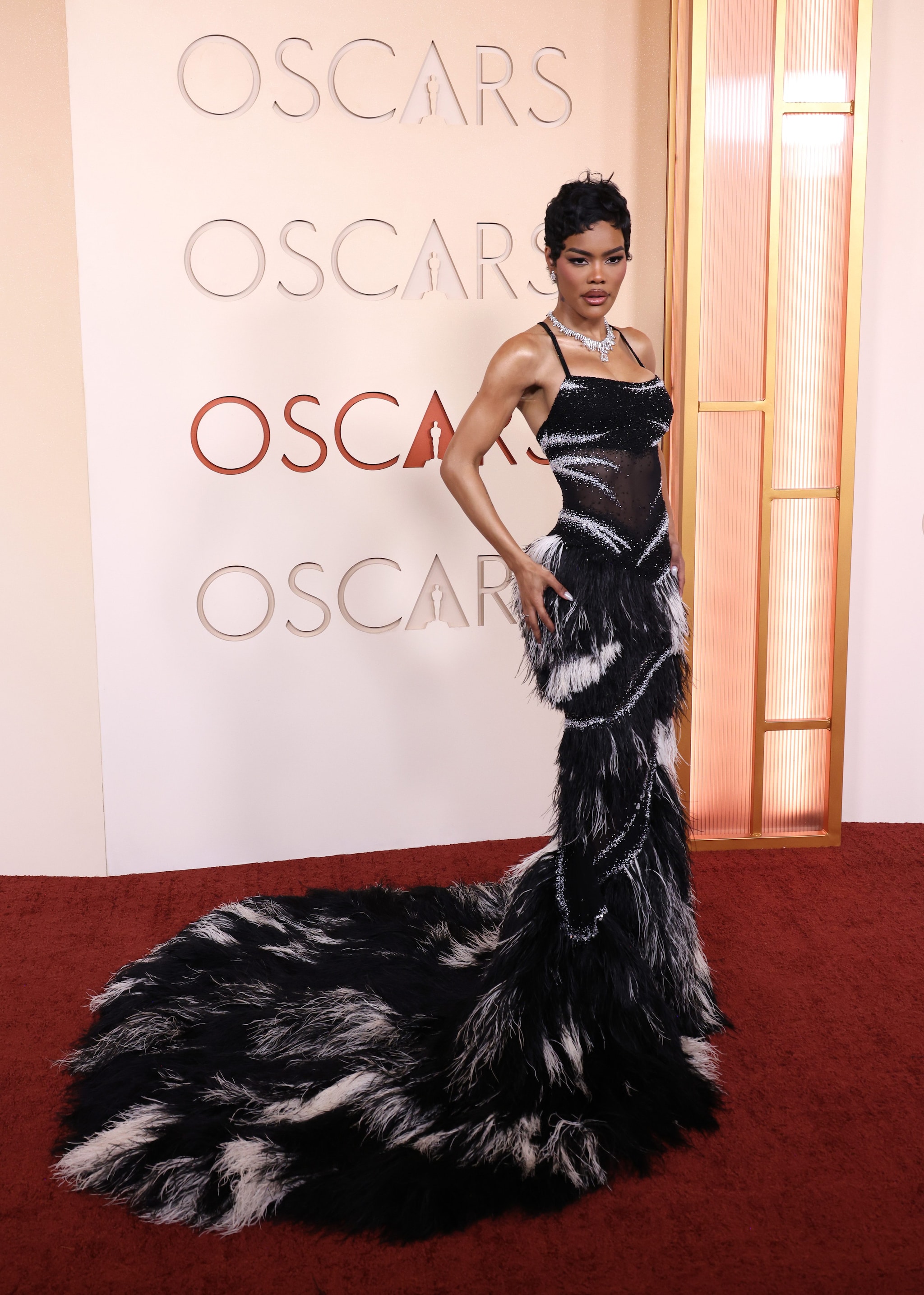 Teyana Taylor in Chanel, gioielli Tiffany&Co.