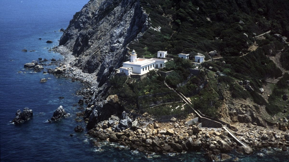 Veduta dell’isola di Zannone dall’alto, 1983