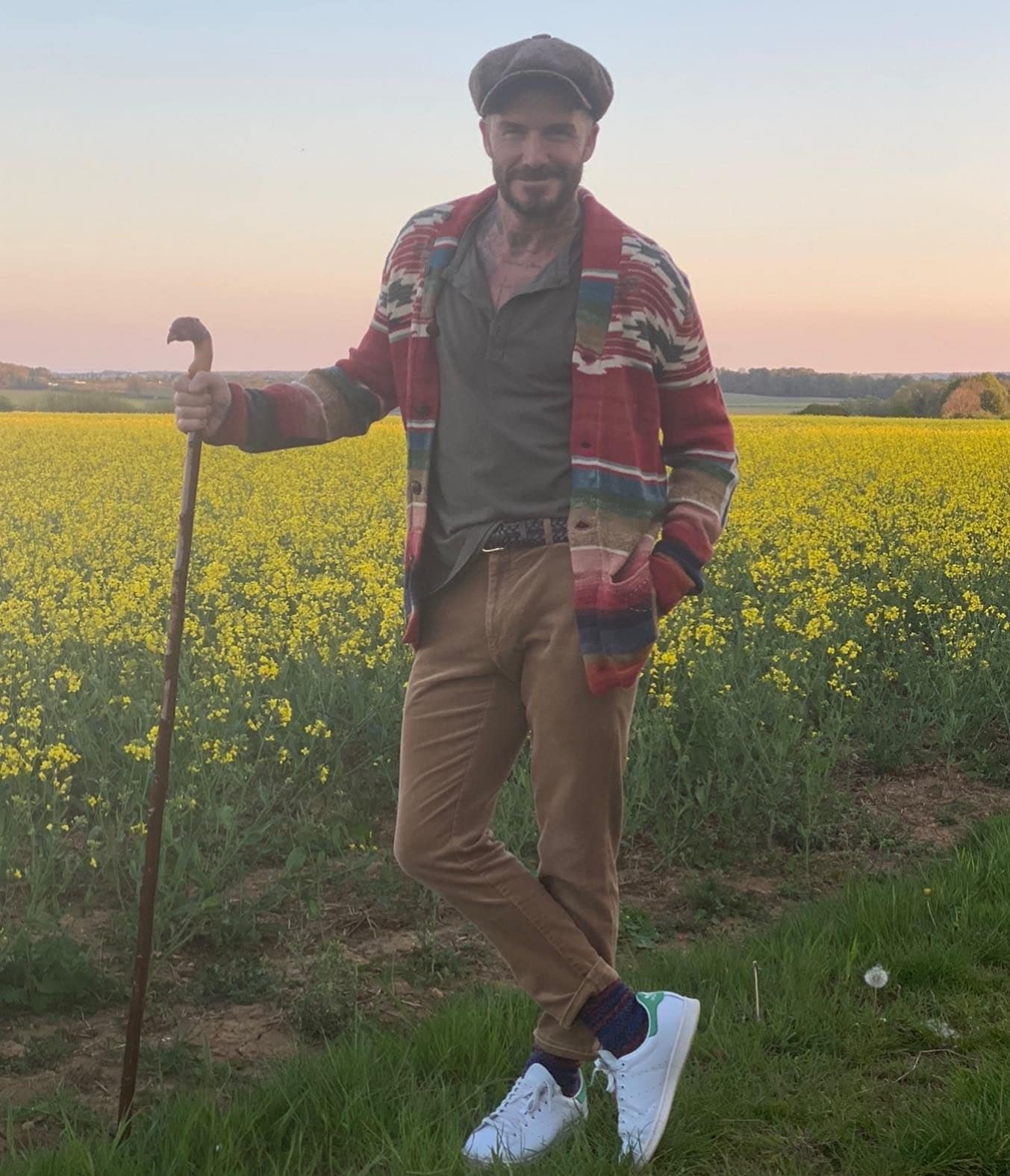 David Beckham nella casa in campagna