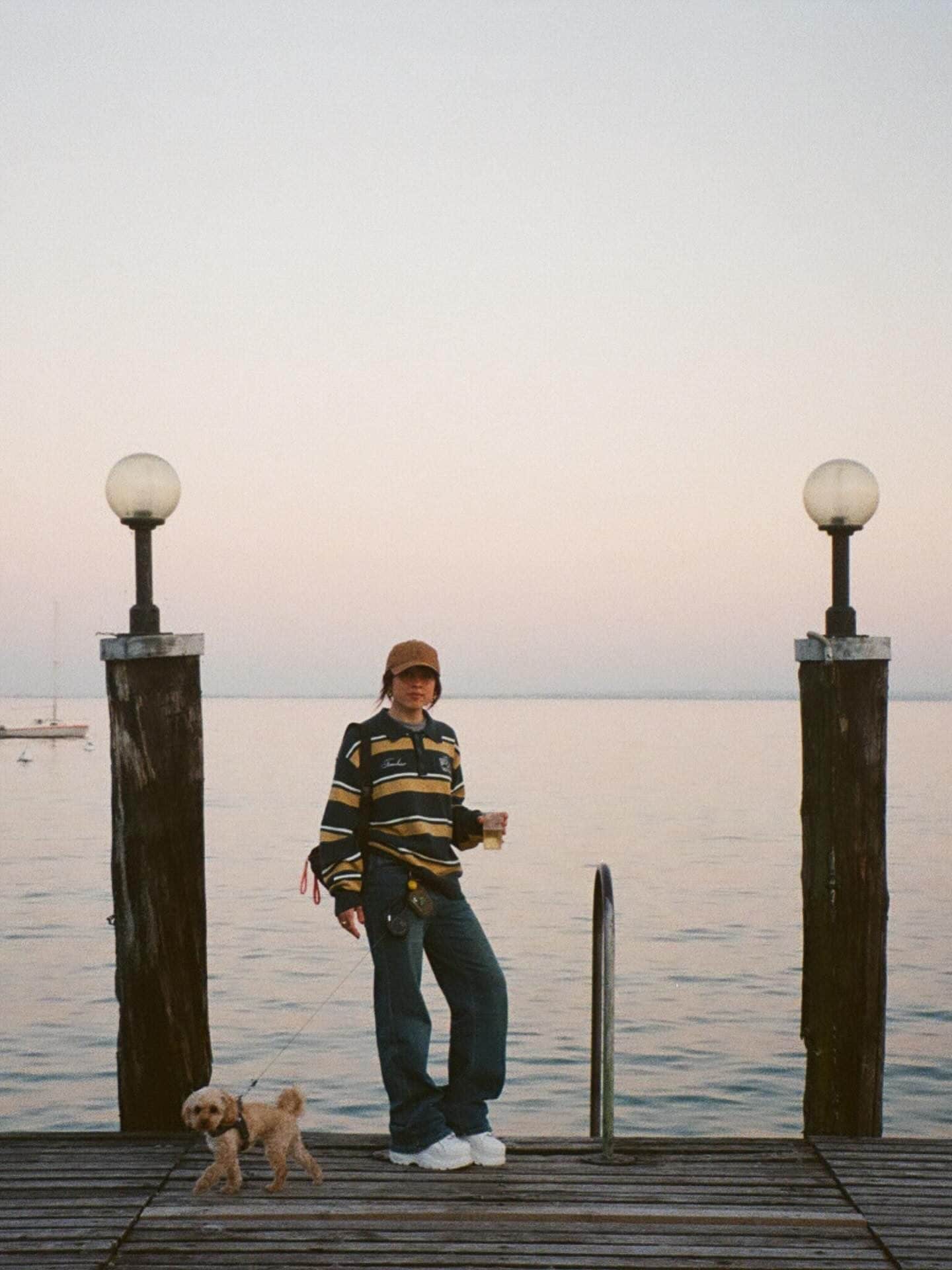 Angelina Mango con la cagnolina Gin