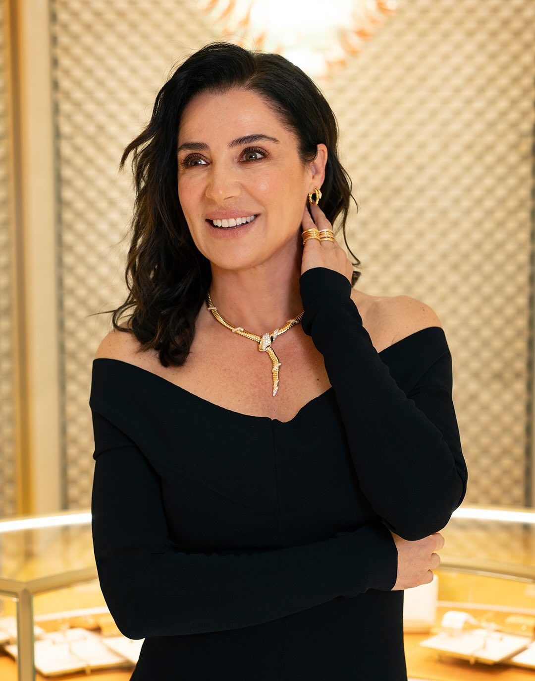 Luisa Ranieri con gioielli Bulgari