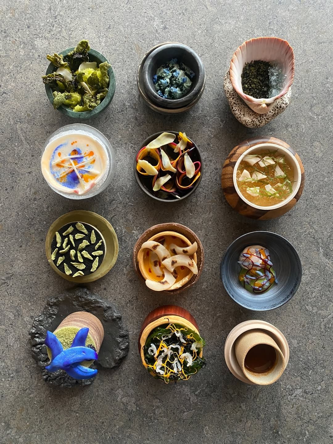 Alcuni dei piatti di Central ispirati all’oceano del Perù